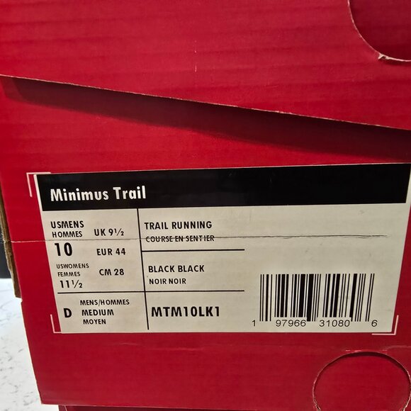 New Balance Mens Minimus Trail Running Sneakers US 10 M Black MTM10LK1 NEW - Picture 11 of 15